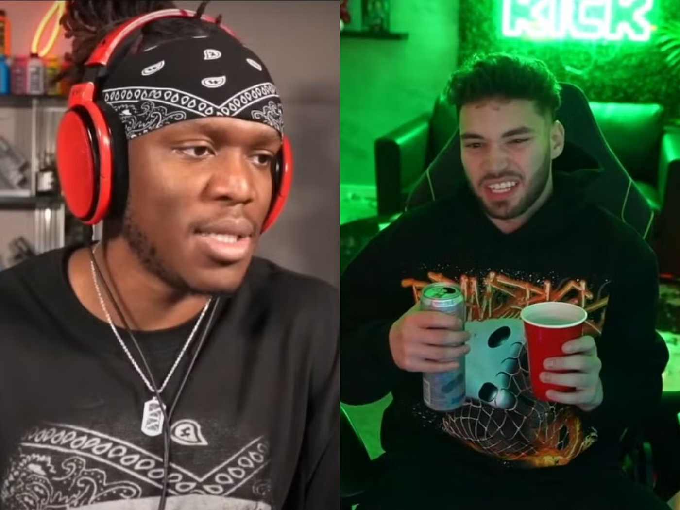 Internet Sensation KSI and Kick Streamer Adin Ross Spark Controversy