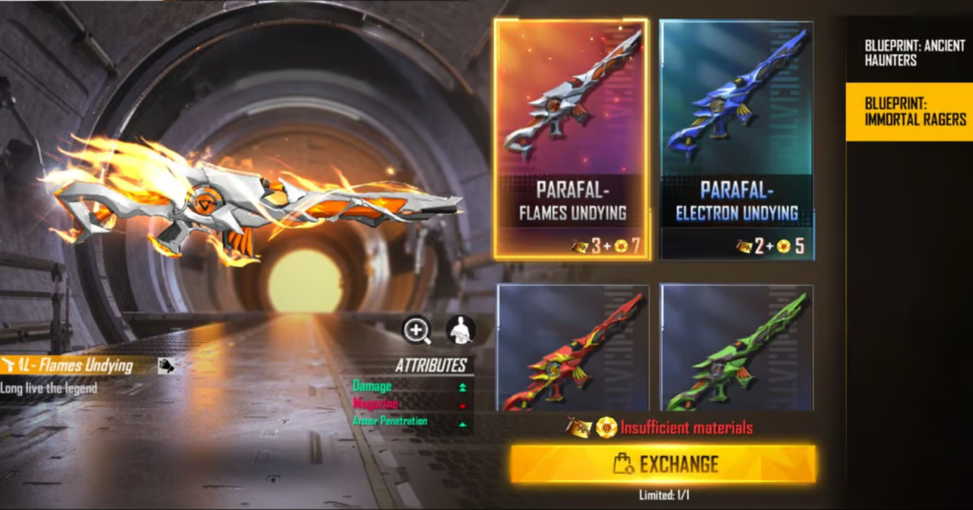 Free Fire Parafal Royale Event: Unlock Legendary Parafal Skins & More