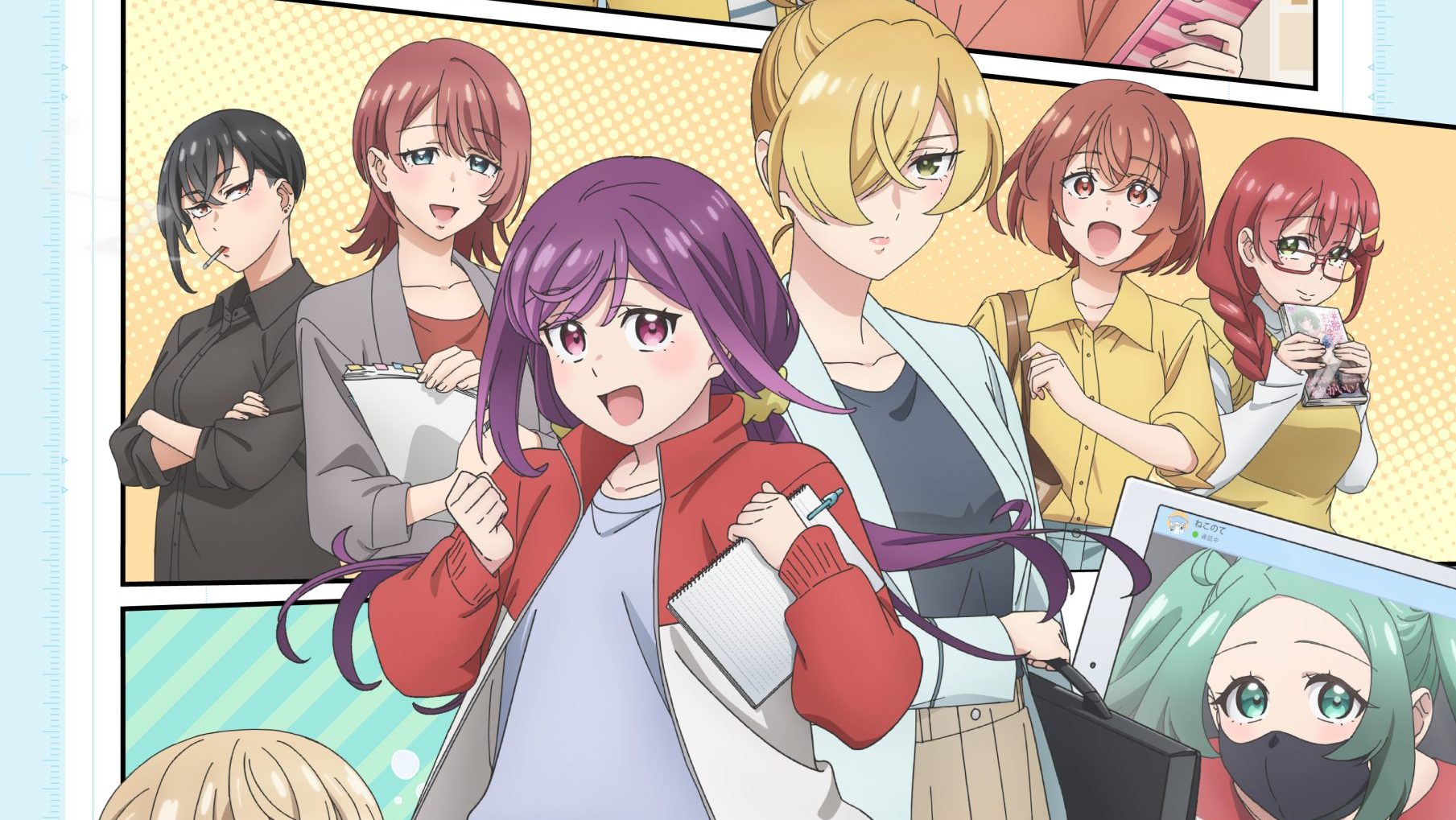 A Mangaka’s Weirdly Wonderful Workplace Anime Reveals New Key Visual, Cast, and October Premiere